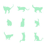Maxbell Glow In The Dark Stickers Children's Room Ceiling Wall Decor 9x Cat