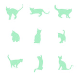 Maxbell Glow In The Dark Stickers Children's Room Ceiling Wall Decor 9x Cat