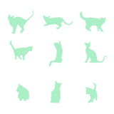 Maxbell Glow In The Dark Stickers Children's Room Ceiling Wall Decor 9x Cat