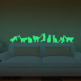 Maxbell Glow In The Dark Stickers Children's Room Ceiling Wall Decor 9x Cat