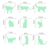 Maxbell Glow In The Dark Stickers Children's Room Ceiling Wall Decor 9x Cat