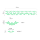 Maxbell Glow In The Dark Stickers Children's Room Ceiling Wall Decor 24x Bat