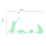 Maxbell Glow In The Dark Stickers Children's Room Ceiling Wall Decor 4x Cat