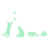 Maxbell Glow In The Dark Stickers Children's Room Ceiling Wall Decor 4x Cat