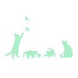 Maxbell Glow In The Dark Stickers Children's Room Ceiling Wall Decor 4x Cat