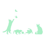 Maxbell Glow In The Dark Stickers Children's Room Ceiling Wall Decor 4x Cat