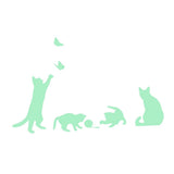 Maxbell Glow In The Dark Stickers Children's Room Ceiling Wall Decor 4x Cat