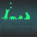 Maxbell Glow In The Dark Stickers Children's Room Ceiling Wall Decor 4x Cat