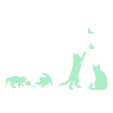 Maxbell Glow In The Dark Stickers Children's Room Ceiling Wall Decor 4x Cat
