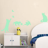 Maxbell Glow In The Dark Stickers Children's Room Ceiling Wall Decor 4x Cat