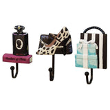 Maxbell 3Pcs/Set Resin Hook Hanger Rack Wall Mount Home Decor F