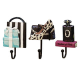 Maxbell 3Pcs/Set Resin Hook Hanger Rack Wall Mount Home Decor F