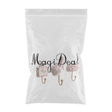 Maxbell 3Pcs/Set Resin Hook Hanger Rack Wall Mount Home Decor H
