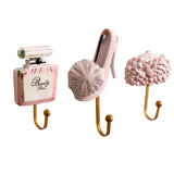 Maxbell 3Pcs/Set Resin Hook Hanger Rack Wall Mount Home Decor H