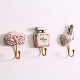 Maxbell 3Pcs/Set Resin Hook Hanger Rack Wall Mount Home Decor H