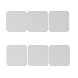 Max Maxb 6 Pieces Self-adhesive Square Mirror Wall Stickers Decal #2 15x15cm Silver