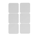 Max Maxb 6 Pieces Self-adhesive Square Mirror Wall Stickers Decal #2 15x15cm Silver