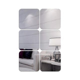 Max Maxb 6 Pieces Self-adhesive Square Mirror Wall Stickers Decal #4 20x20cm Silver