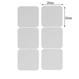 Max Maxb 6 Pieces Self-adhesive Square Mirror Wall Stickers Decal #4 20x20cm Silver