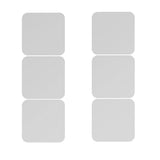 Max Maxb 6 Pieces Self-adhesive Square Mirror Wall Stickers Decal #4 20x20cm Silver