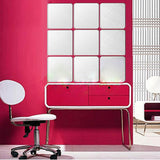 Max Maxb 6 Pieces Self-adhesive Square Mirror Wall Stickers Decal #4 20x20cm Silver