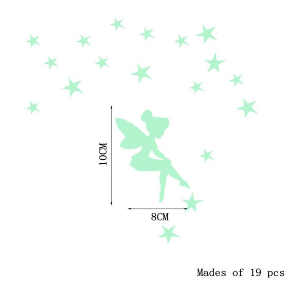 Home Luminous Switch Wall Stickers Bedroom Fluorescent Sticker Stars