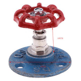 Max Maxb Industrial Rustic Wall Mounted Hand Wheel Hook Coat Hook Key Holder Blue