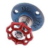 Max Maxb Industrial Rustic Wall Mounted Hand Wheel Hook Coat Hook Key Holder Blue