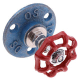 Max Maxb Industrial Rustic Wall Mounted Hand Wheel Hook Coat Hook Key Holder Blue