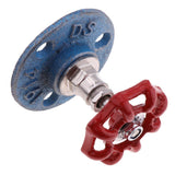 Max Maxb Industrial Rustic Wall Mounted Hand Wheel Hook Coat Hook Key Holder Blue