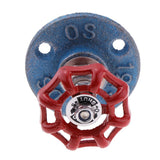 Max Maxb Industrial Rustic Wall Mounted Hand Wheel Hook Coat Hook Key Holder Blue
