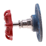 Max Maxb Industrial Rustic Wall Mounted Hand Wheel Hook Coat Hook Key Holder Blue