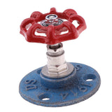 Max Maxb Industrial Rustic Wall Mounted Hand Wheel Hook Coat Hook Key Holder Blue