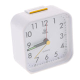 Battery Operated Travel Alarm Clock,Lighted on Demand and Snooze White