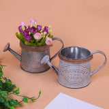 Maxbell Metal Flower Watering Barrel Flower Pot Plant Bucket Desktop Home Ornament