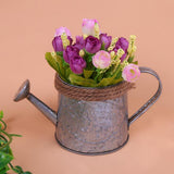 Maxbell Metal Flower Watering Barrel Flower Pot Plant Bucket Desktop Home Ornament