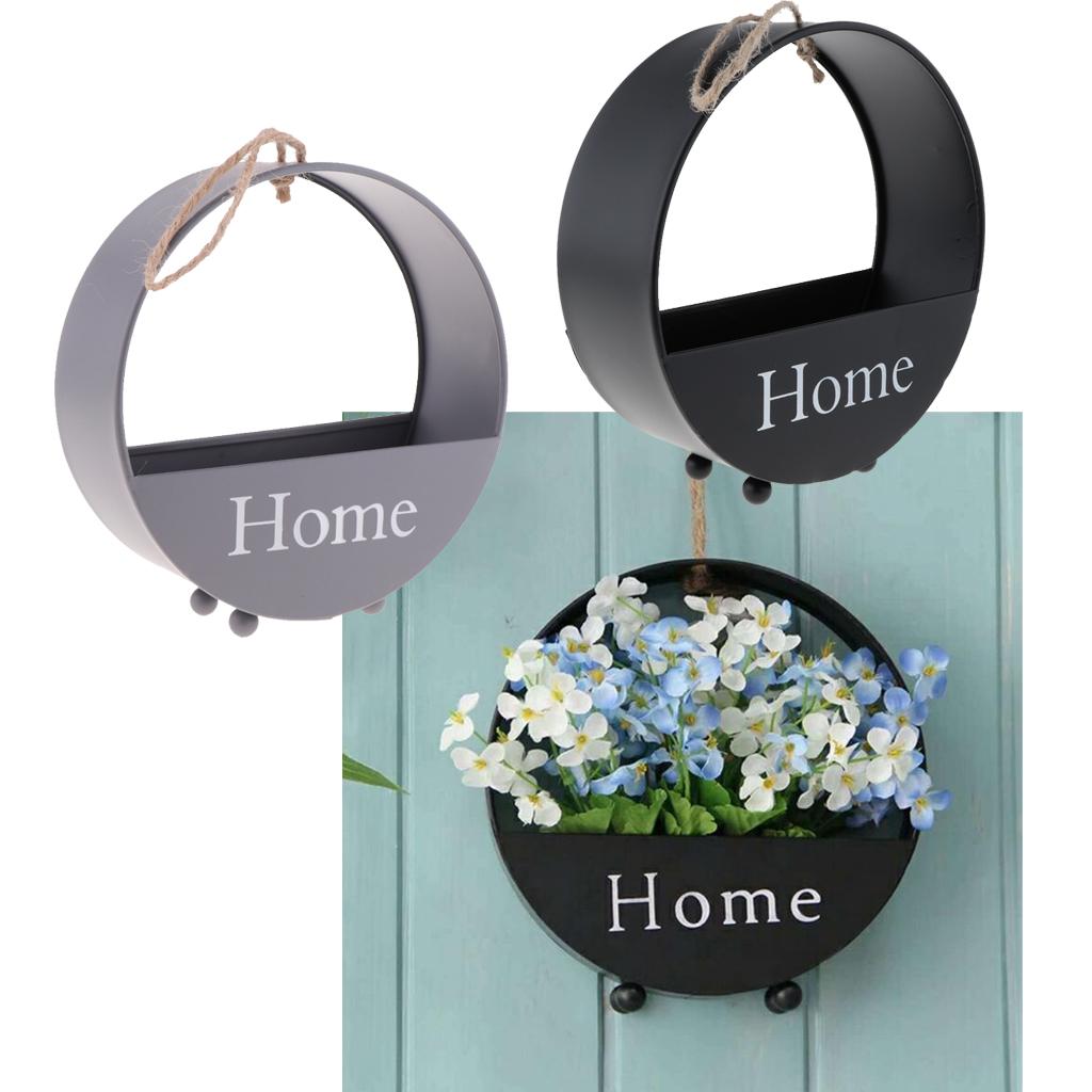 Maxbell  Hanging Desktop Plant Flower Holder Rope Basket Indoor Outdoor Decor Black