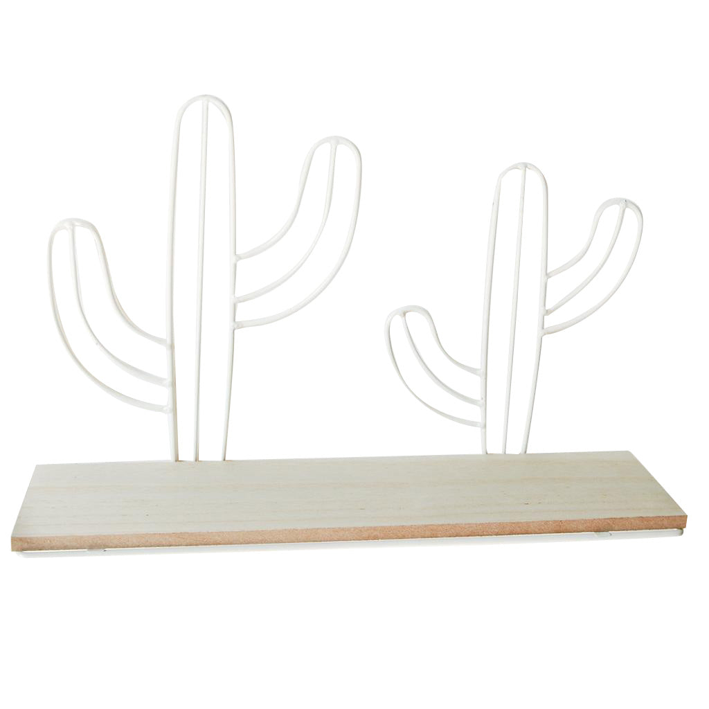 Maxbell  Wall Hanging Shelf Storage Rack Flower Pots Holder Decor Cactus White