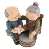 Old Couple Ornament Old Man Granny Home Decoration 01 Foot Washing