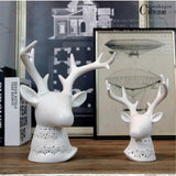 Max Ceramic Deer Head Decorative Ornament Furnishings Decoration Craft Decor L