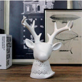 Max Ceramic Deer Head Decorative Ornament Furnishings Decoration Craft Decor L