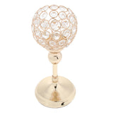 Maxbell Crystal Votive Candle Holder Wedding Banquet Centerpiece Decor 25cm Gold