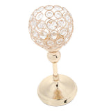Maxbell Crystal Votive Candle Holder Wedding Banquet Centerpiece Decor 25cm Gold
