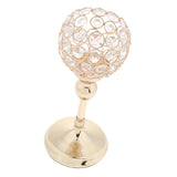 Maxbell Crystal Votive Candle Holder Wedding Banquet Centerpiece Decor 25cm Gold