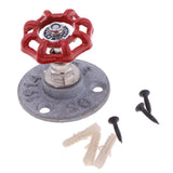 Maxbell Industrial Rustic Wall Mounted Hand Wheel Hook Coat Hook Key Holder Silver
