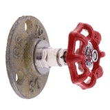 Maxbell Industrial Rustic Wall Mounted Hand Wheel Hook Coat Hook Key Holder Yellow