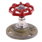 Maxbell Industrial Rustic Wall Mounted Hand Wheel Hook Coat Hook Key Holder Yellow