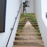 Maxbell 13Pcs 3D Self-adhesive Staircase Stair Riser Floor Sticker DIY Wall Decal #6