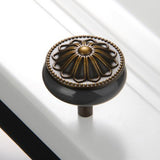 Maxbell Vintage Ceramics Round Cabinet Pull Knobs Grey