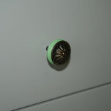 Maxbell Vintage Ceramics Round Cabinet Pull Knobs Green